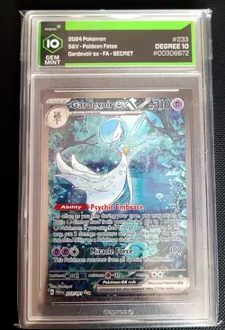 Pokemon TCG Paldean Fates English Gardevoir Ex 233/091 Gem Mint Grade 10 Degree - Image 1