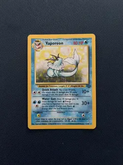 Pokemon TCG Jungle Set Vaporeon 12/64 Holo WOTC LP - Image 1