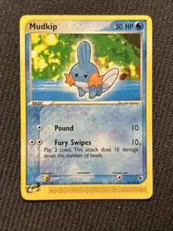 Pokemon EX Ruby & Sapphire Mudkip 60/109 LP e-reader - Image 1