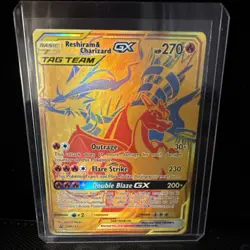 Pokemon TCG Reshiram & Charizard GX Tag Team SM247 Black Star Promo NM - Image 1
