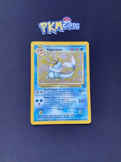 Pokemon TCG Vaporeon Jungle 12/64 Holo Rare LP. - Image 1