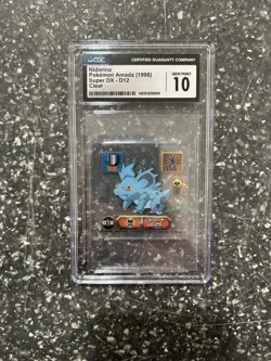 1998 Pokemon Amada Super DX D12 Nidorina Clear CGC 10 - Image 1