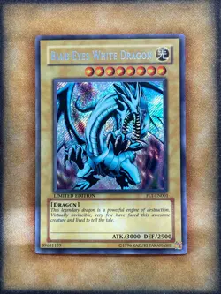Yugioh Blue-Eyes White Dragon FL1-EN001 Secret Rare Limited Edition LP - Image 1