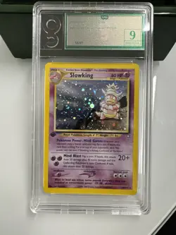 Pokemon TCG Slowking Neo Genesis 1st Edition Holo Card 14/111 Swirl - Image 1