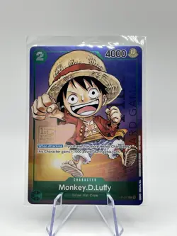 Monkey D Luffy P-037 1st Anniversary Tournament Stamp Promo Holo One Piece Card - Image 1