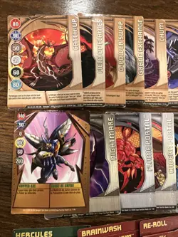 Bakugan 2008 Lot Of 53 Cards - 26 Metal & 7 Embossed W/ Number - Image 2