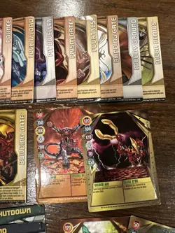 Bakugan 2008 Lot Of 53 Cards - 26 Metal & 7 Embossed W/ Number - Image 4