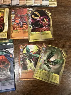 Bakugan 2008 Lot Of 53 Cards - 26 Metal & 7 Embossed W/ Number - Image 5