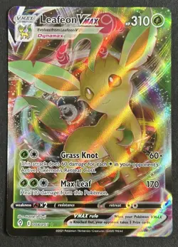 Leafeon VMAX 008/203 Evolving Skies Ultra Rare Holo Pokemon TCG Card NM - Image 1