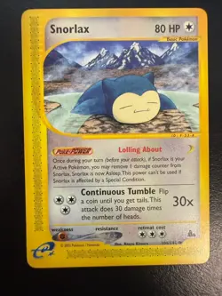 Snorlax 100/144 Skyridge Non-Holo Vintage Pokemon Card 2003 E Series Nm - Image 1