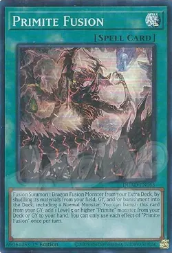 Yugioh - Primite Fusion - 1st Edition Super Rare NM - Free Holo Card - Image 1