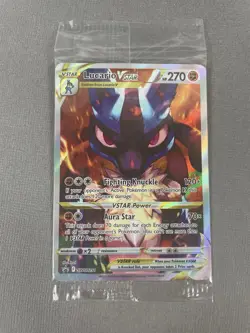 Pokemon Sealed Lucario VSTAR SWSH291 SWSH Sword Shield Promo Card Black Star New - Image 1
