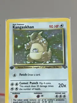 Pokemon 1999 Kangaskhan Card 5/64 1st Edition Jungle Holo Rare - Image 2