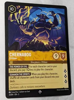 Chernabog Evildoer Into the Inklands Disney Lorcana Card Super Rare Storyborn - Image 1