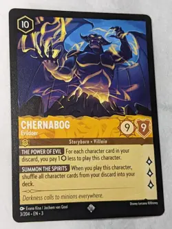 Chernabog Evildoer Into the Inklands Disney Lorcana Card Super Rare Storyborn - Image 2
