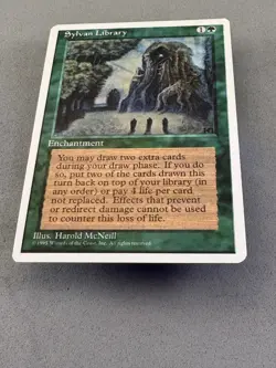 Sylvan Library MTG 4th Edition-Never Played Near Mint-Vintage Magic - Image 3