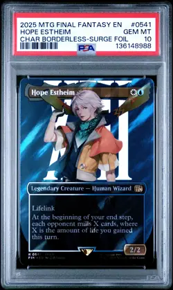 2025 MTG Final Fantasy #0541 Hope Estheim Char Borderless-Surge Foil PSA 10 - Image 1
