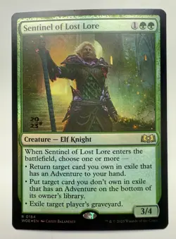Sentinel of Lost Lore [Wilds of Eldraine Prerelease Promos] Foil MTG WOE - Image 1