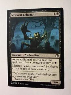 MTG Morkrut Behemoth Innistrad Midnight Hunt Hunt C Creature Zombie Giant NM - Image 1