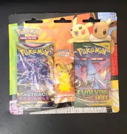 Pokemon Back to School Pikachu Eraser Blister Evolving Skies (Pack Arts Vary) - Image 1