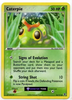 Caterpie 56/112 Pokemon TCG EX Firered & Leafgreen Reverse Holo - Image 1