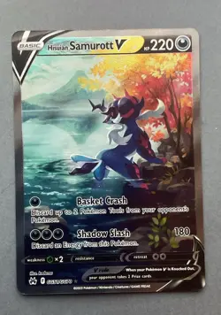 Pokemon Hisuian Samurott v GG51 Crown Zenith Galarian Gallery Excellent cond - Image 1