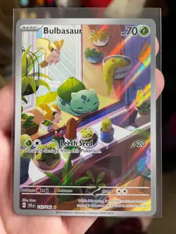 Pokemon TCG Bulbasaur Illustration Rare Stellar Crown #143/142 NM Condition - Image 1