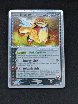 2004 Pokemon Ex Rocket's Entei Ex Team Rocket Returns Holo 97/109 - Ex LP - Image 1