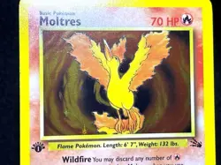 Pokemon Fossil 1st edition Moltres HOLO 12/62 in LP/NM condition - Image 3