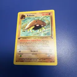 1999 Pokemon Fossil 1st Edition Kabuto #50/62 Excellent Condition - Image 1