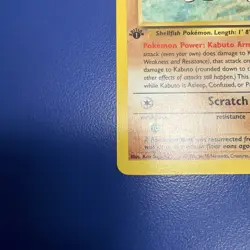 1999 Pokemon Fossil 1st Edition Kabuto #50/62 Excellent Condition - Image 4