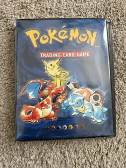 Wizards of the Coast Pokemon TCG 4-Pocket Album Binder Blue Black 1999 Pikachu - Image 1