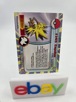 Zapdos #145 - Silver Foil - Topps Pokemon Series 3 Blue Logo LP - Image 2