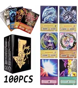 100pcs Yu-Gi-Oh Anime STYLE Cards - Blue-Eyes, Dark Magician, Exodia, Obelisk - Image 1