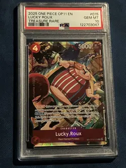 One Piece OP11 Lucky Roux Alternate Art Treasure Rare Op09-015 Psa 10 - Image 1