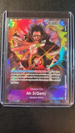 Mr.5 (Gem) Alt Art OP04-072 M PF OPTCG One Piece Kingdoms Of Intrigue - Image 1