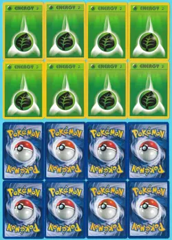 Lot of (10) 1999-2000 Pokemon cards, Grass Energy, Base Set 2, #127/130, EX-MT! - Image 1