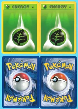 Lot of (10) 1999-2000 Pokemon cards, Grass Energy, Base Set 2, #127/130, EX-MT! - Image 2