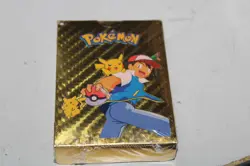 55Pcs Pokemon Card Foil GOLD PACK CARDS TCG GX Vmax GX Card Charizard Sealed - Image 1