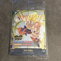Son Goku FP-034 Release Event Winner Tournament Promo Dragon Ball Card Fusion W - Image 1