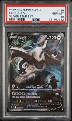 Pokemon Lugia v Alt Art TCG Card Silver Tempest SWSH Ultra Rare PSA 10 - Image 1
