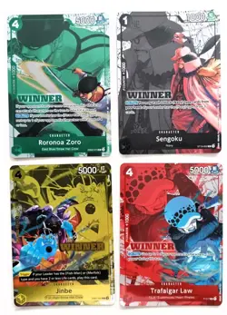 4 x One Piece, Store Tournament Winner's Prize Cards... - Image 1