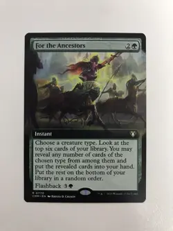 For the Ancestors Extended Borderless MTG Magic the Gathering Card NM Mint CMM - Image 1