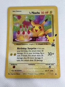 Lot Of 6 Celebrations 25th Anniversary Pokemon Cards, Including Black Star Promo - Image 1
