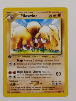 Piloswine - 36/64 - Uncommon 1st Edition Neo Revelation - Pokemon Card - NM - Image 1