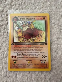 Dark Dugtrio Team Rocket Rare 1st Edition 23/82 - NM - Pokemon Trading Card Game - Image 1