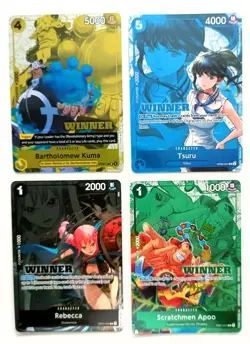4 x One Piece, Store Tournament Winner's Prize Cards... - Image 1