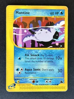 Pokemon Common Card - Mantine 77/144 - Skyridge - LP - Image 1