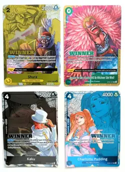 4 x One Piece, Store Tournament Winner's Prize Cards... - Image 1