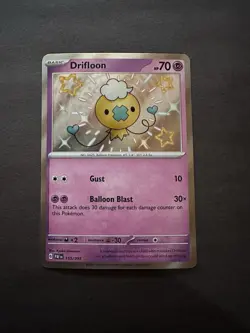 Pokemon Drifloon 155/091 SV Paldean Fates Holo Shiny Rare Basic Card English - Image 1